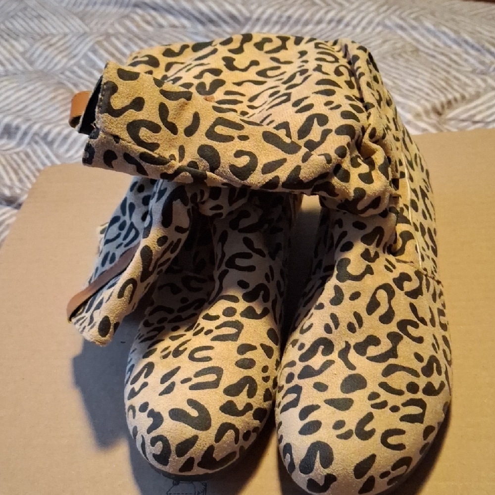Leopard Print Ankle Boots